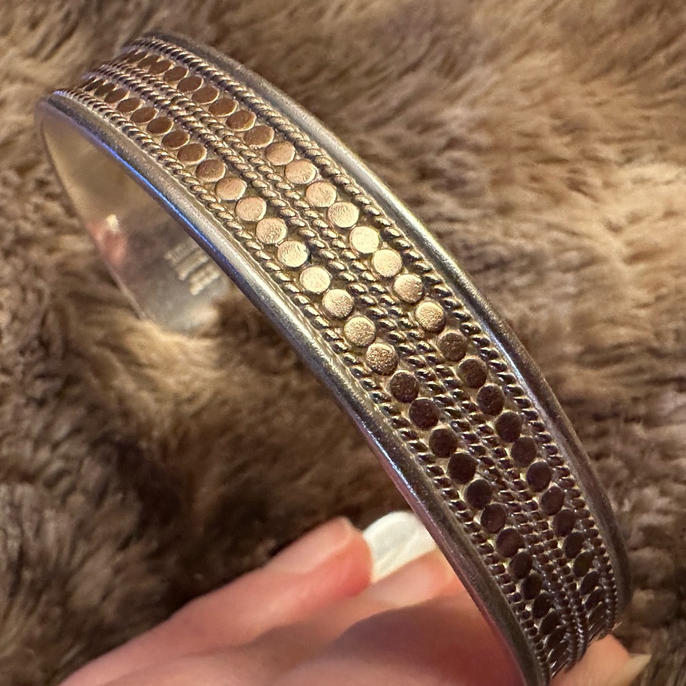 WOW Authentic Anna Beck Rose Gold Plated Sterling Silver Cuff Bracelet